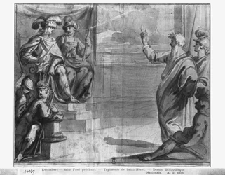 Vie du Christ, Saint Paul prêchant, étude préparatoire de la tapisserie pour l