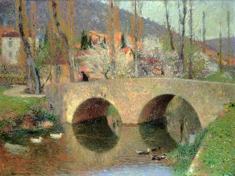 Le pont à Labastide du Vert au printemps, 1911