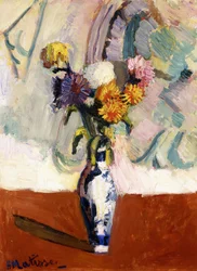 Chrysanthèmes dans un vase de Chine