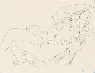 Femme nue, bras levés