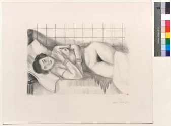 Figure endormie, châle sur les jambes