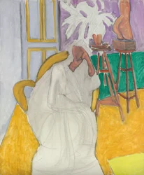Figure assise et torse grec (La Gandoura)