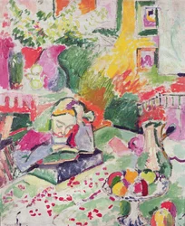 Fille lisant (huile sur toile)