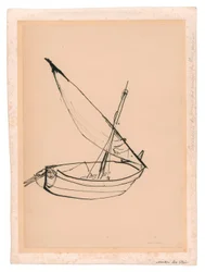 Bateau de pêche échoué