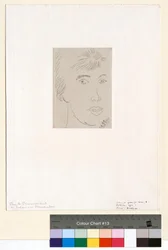 Josette Gris, visage de trois quarts