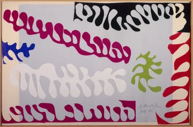 Le lagon de la série : Jazz 1944 (Gouache papier, découpée et collée sur papier marouflé sur toile)