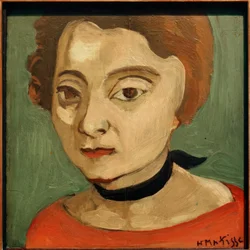 Marguerite au collier de velours noir