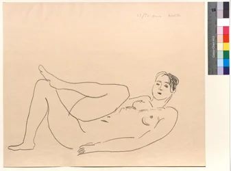 Nu couché, jambe repliée : Étude de jambes