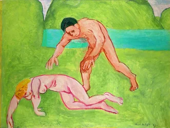 Nymphe et satyre