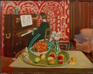 Pianiste et nature morte