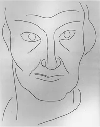 Portrait de Charles Baudelaire (1821-67), illustration pour les Poèmes de Stéphane Mallarme (1842-98) 1932 (plume et encre sur papier) (photo n/b)