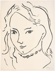 Portrait de Marguerite, vers 1906-1907 (pinceau et encre de Chine sur papier)