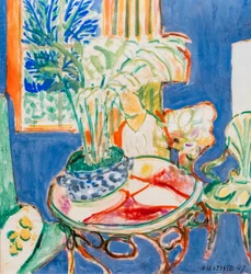 Petit intérieur bleu