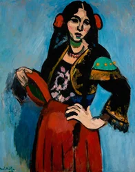 Femme espagnole avec un tambourin