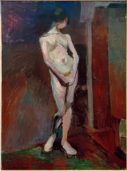 Modèle debout (Académie en bleu)