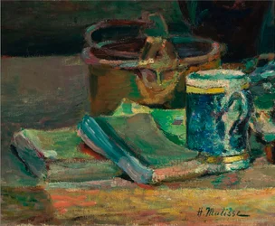 Still live with Books, vers 1895 (huile sur toile)