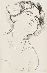 Tête de femme, les yeux clos