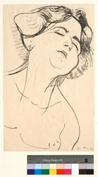 Tête de femme, les yeux clos