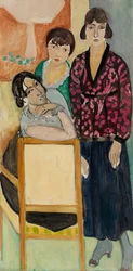 Three Sisters and "The Rose Marble Table" (Les Trois soeurs à "La Table de marbre rose")