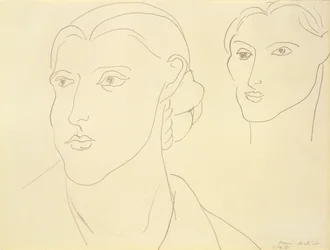 Deux études de tête de femme