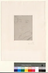 Visage au collier de perles