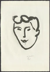Visage de femme [Masque aux rouleaux]