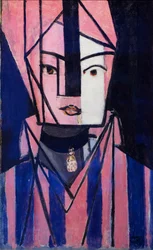 Tête blanche et rose, automne 1914 (huile sur toile)