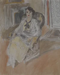 Femme assise dans un fauteuil, vers 1922 (huile sur toile)