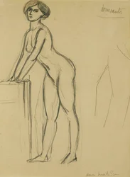 Jeune fille debout, vers 1908-10 (crayon sur papier)