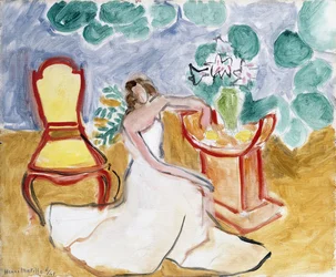 Jeune fille en robe blanche