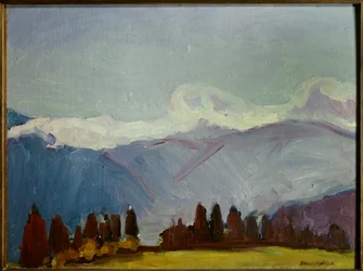 les alpes de savoie 1901 (huile sur toile)