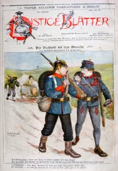 Caricature de la Triple Alliance dans le magazine Lustige Blatter, 1893