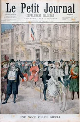 Un mariage à vélo, France, 1897