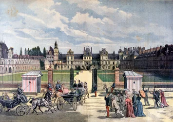 Arrivée du président de la République, Château de Fontainebleau, 1892