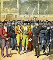 Interdiction de la corrida dans le sud de la France, 1895 (Illustration)