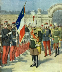 Ferdinand 1er roi de bulgarie est recu au palais de l