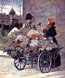 Marchande de fleurs à Paris