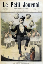 Georges Clemenceau jonglant avec les Livres Sterling - dans « Le Petit Journal » du 19/08/1893