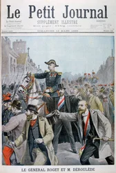 Paul Déroulède attrapant la bride du général Roget, Paris, 1899