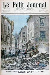 Désordres graves et émeutes à Milan, Italie, 1898