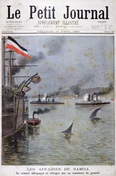 Le consul allemand cherche refuge sur un navire de guerre allemand, 1899