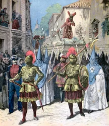 La procession du Vendredi Saint, Semaine Sainte, Séville, 1891