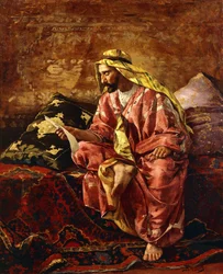 Un Arabe lisant une lettre