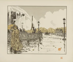 De la place de la Concorde [Les trente-six vues de la tour Eiffel]