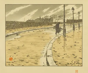 De la rue Lamark [Les trente-six vues de la tour Eiffel]