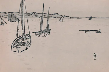 Paysage breton, vers 1900