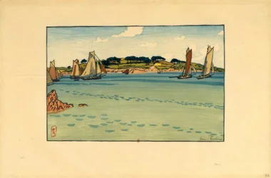 Henri Rivière, Gabares devant...
