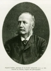 Auguste Dollfus, président de la société industrielle Dollfus Mieg. Gravure pour illustrer l