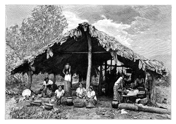 Femmes indiennes des terres chaudes sur la côte pacifique, Amérique centrale, vers 1890