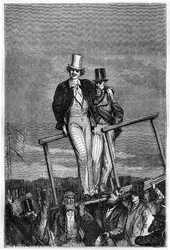 Illustration du livre « De la Terre à la Lune » de Jules Verne, édition Hetzel - Les voyages extraordinaires